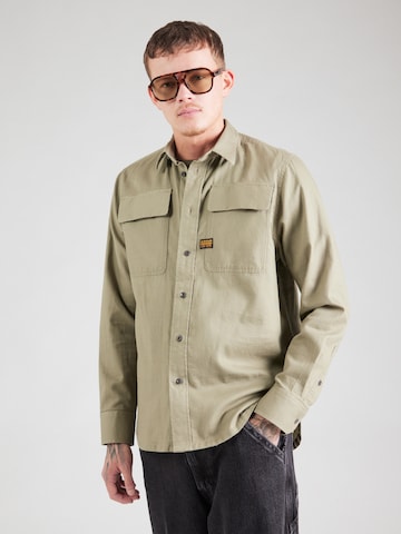 G-STAR Regular fit Button Up Shirt in Green: front