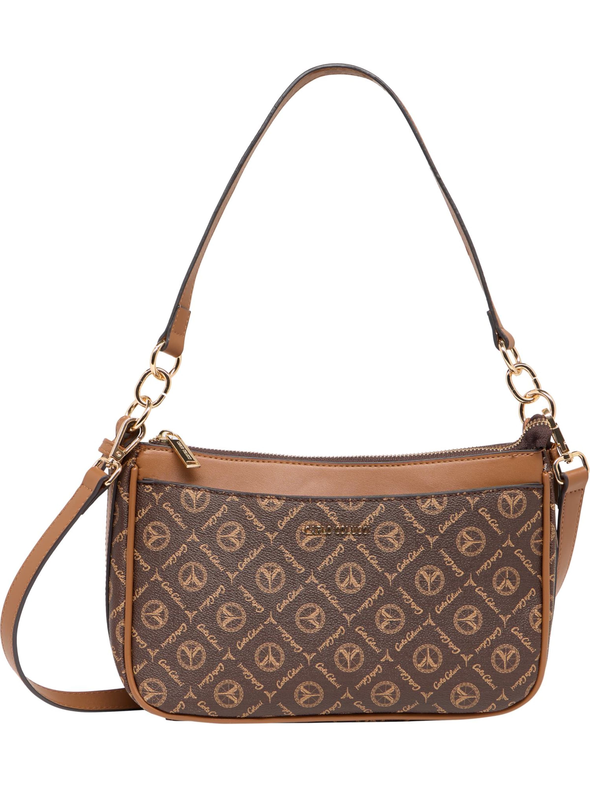 Carlo Colucci Schultertasche ' di Leone ' in Braun: Vorderseite