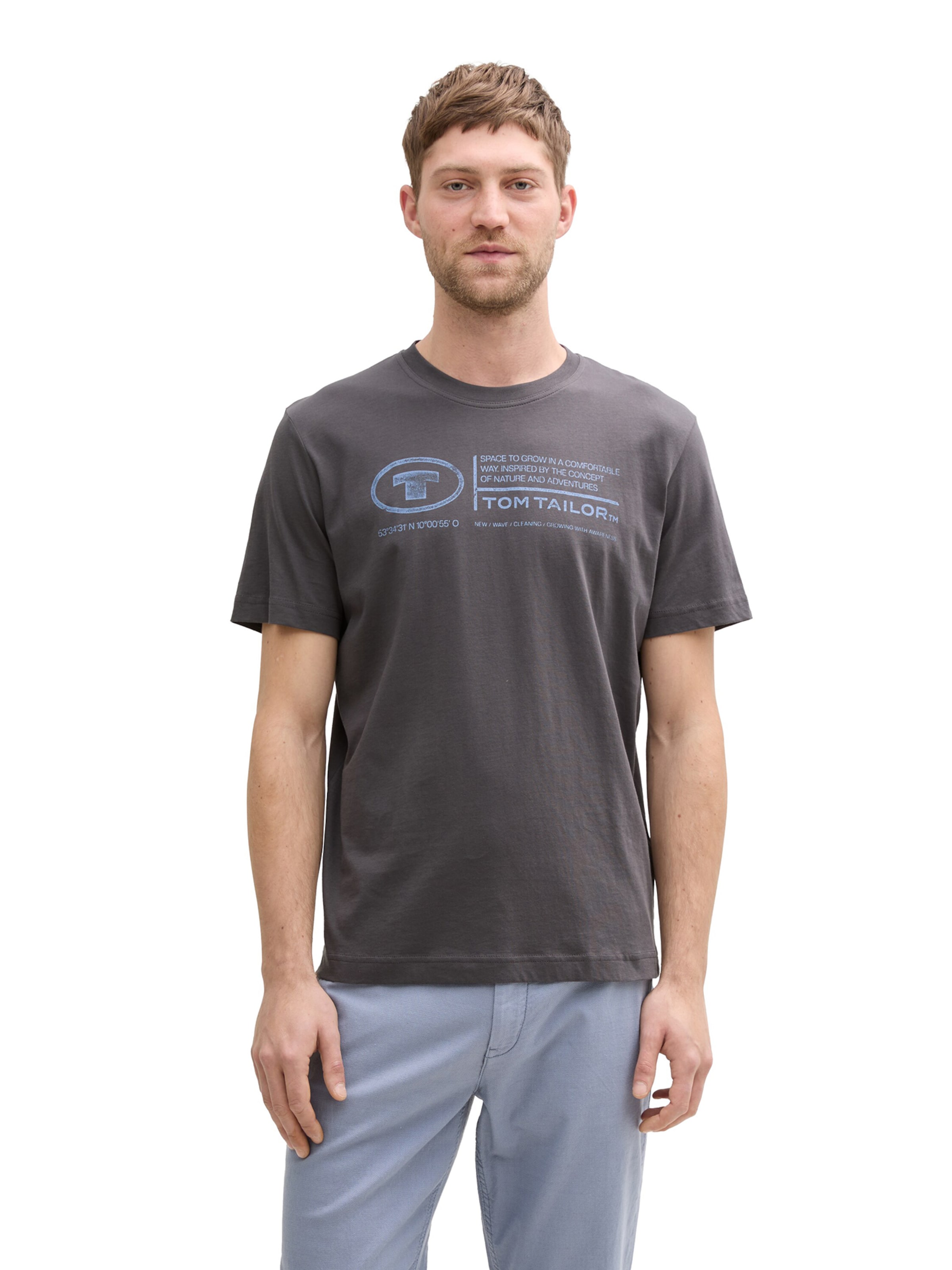 TOM TAILOR - Camisa em cinzento: frente