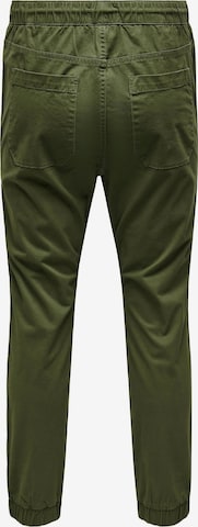 Only & Sons Regular Broek 'LINUS' in Groen