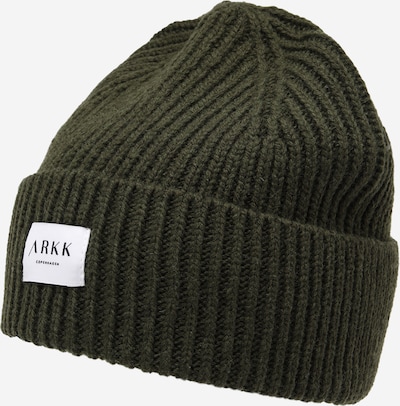 ARKK Copenhagen Bonnet en vert foncé / noir / blanc, Vue avec produit