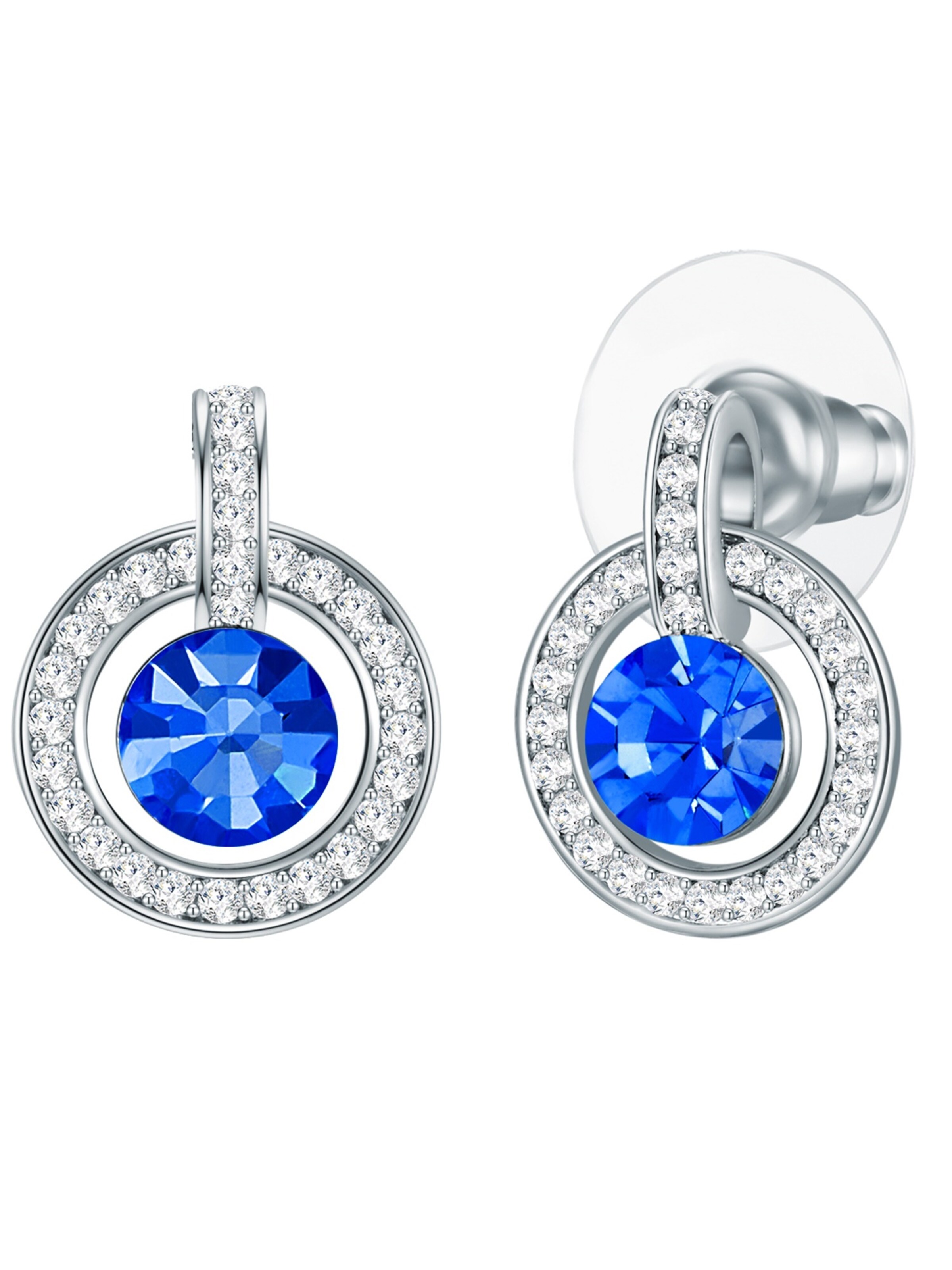 Boucles d'oreilles Lulu & Jane en argent : devant