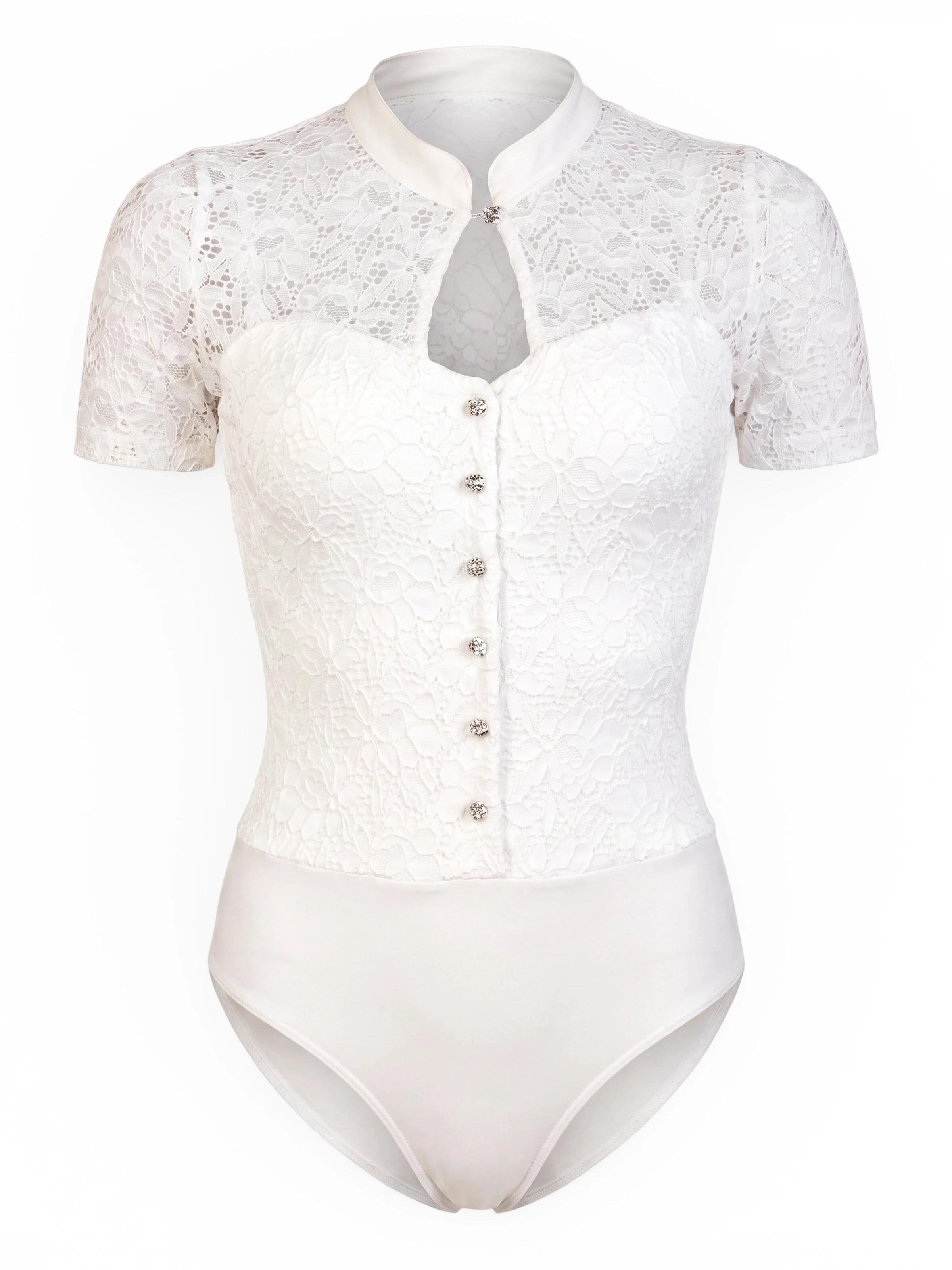 Trachtl Traditional Blouse 'Mara' in White: front