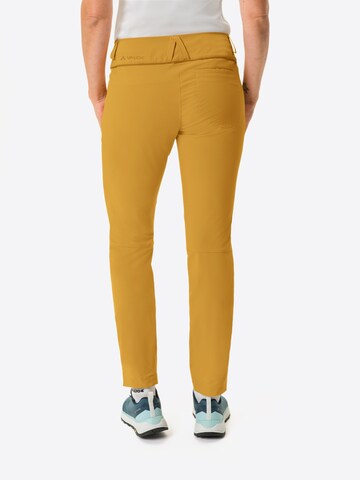 VAUDE Slim fit Outdoor Pants 'Skomer P II' in Yellow