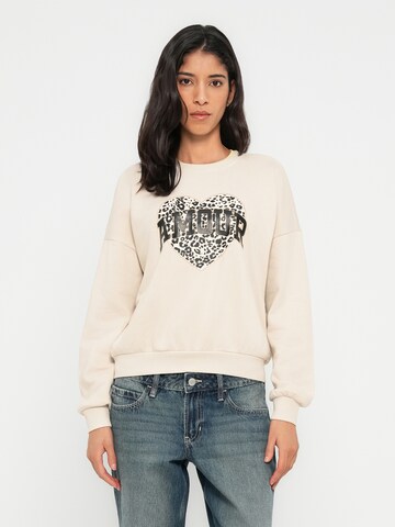 ONLY Μπλούζα φούτερ 'ONLLAUREN' σε μπεζ: μπροστά