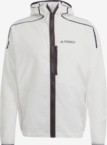 ADIDAS TERREX Athletic Jacket in White: front