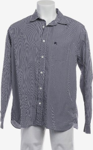 BURBERRY Button Up Shirt in XXL in Blue: front