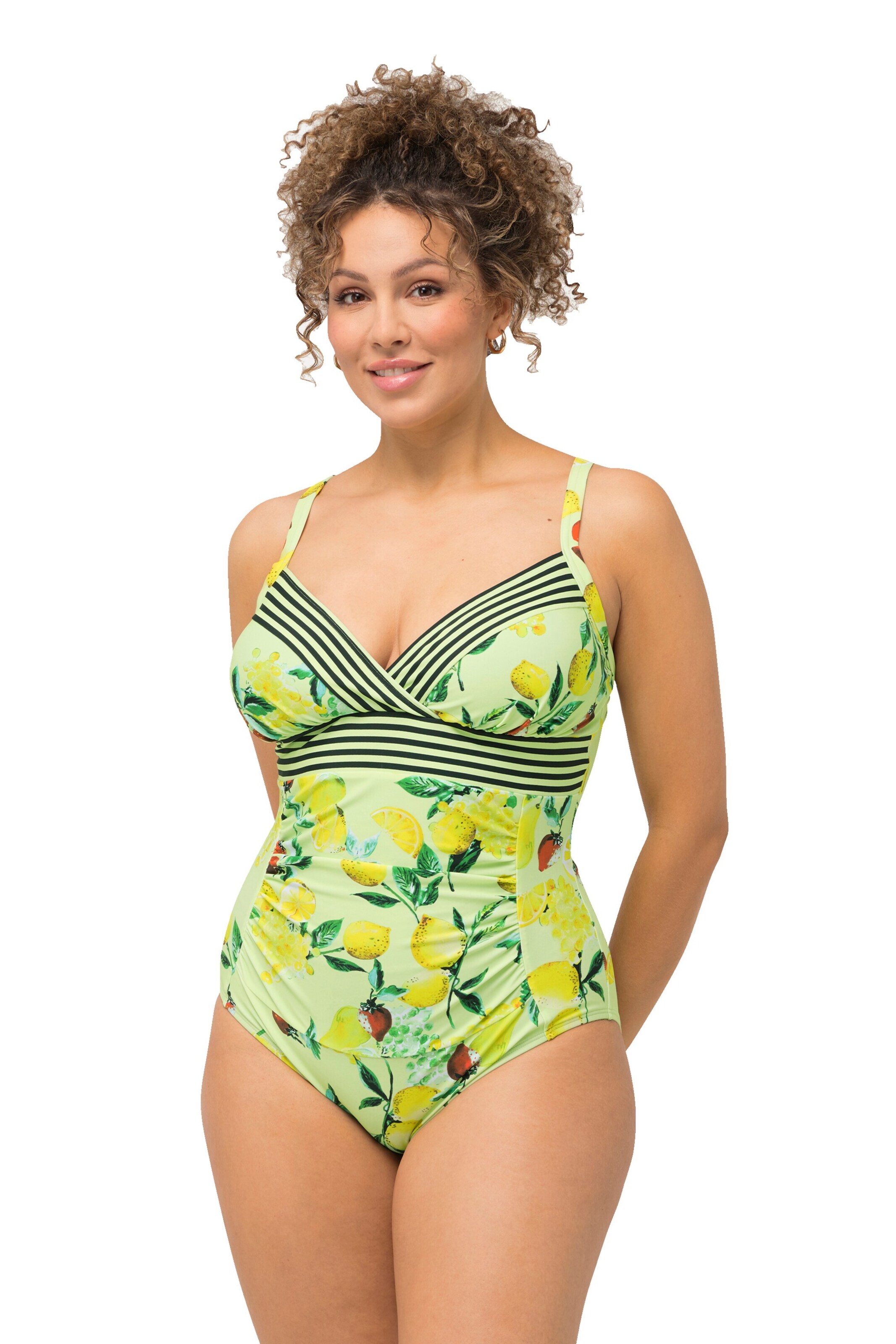 Ulla Popken Swimsuit in Green: front