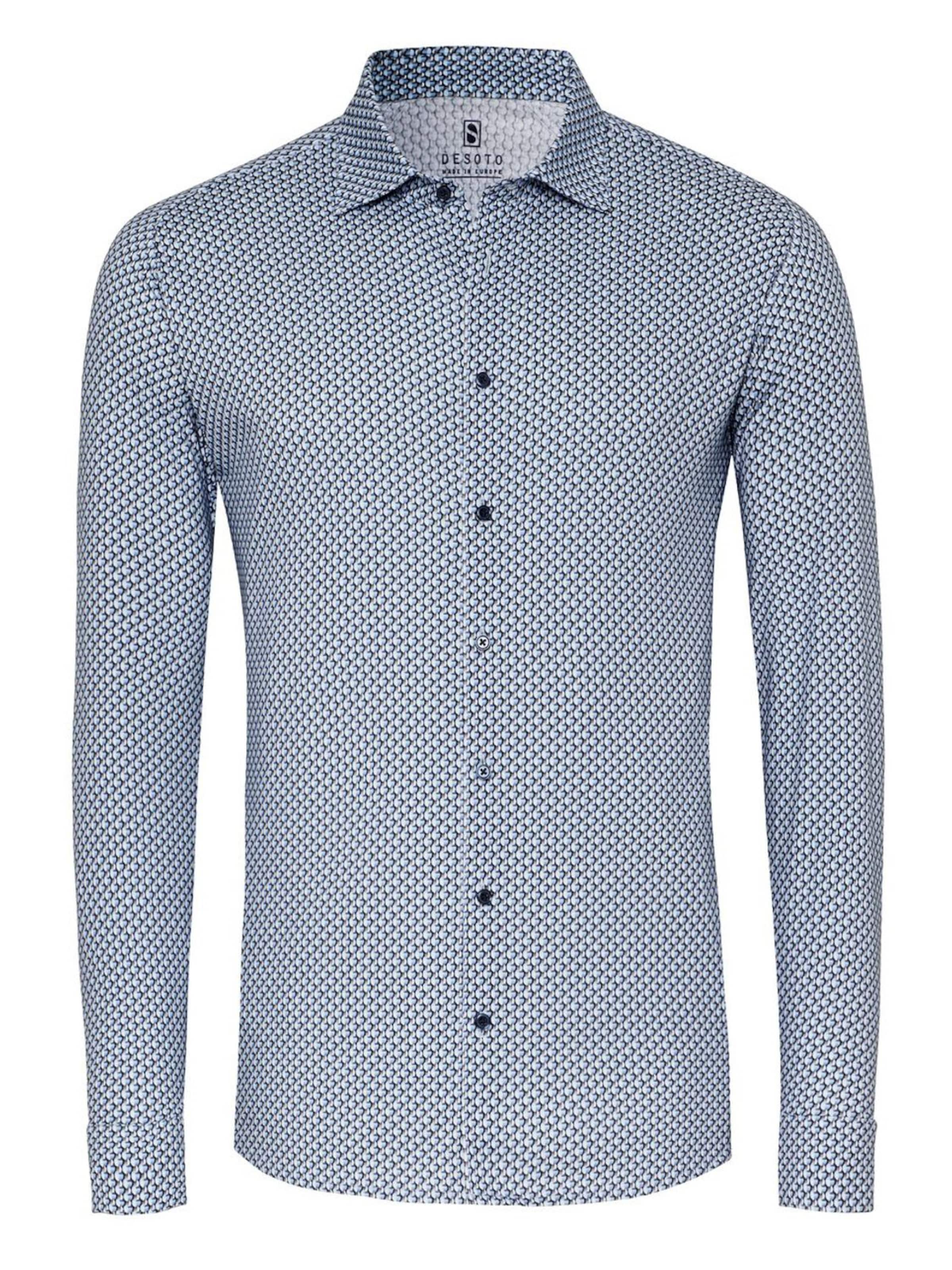DESOTO Slim fit Overhemd in Blauw: voorkant