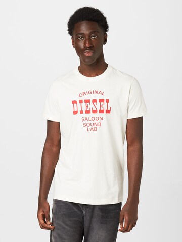 DIESEL T-shirt 'DIEGO' i vit: framsida