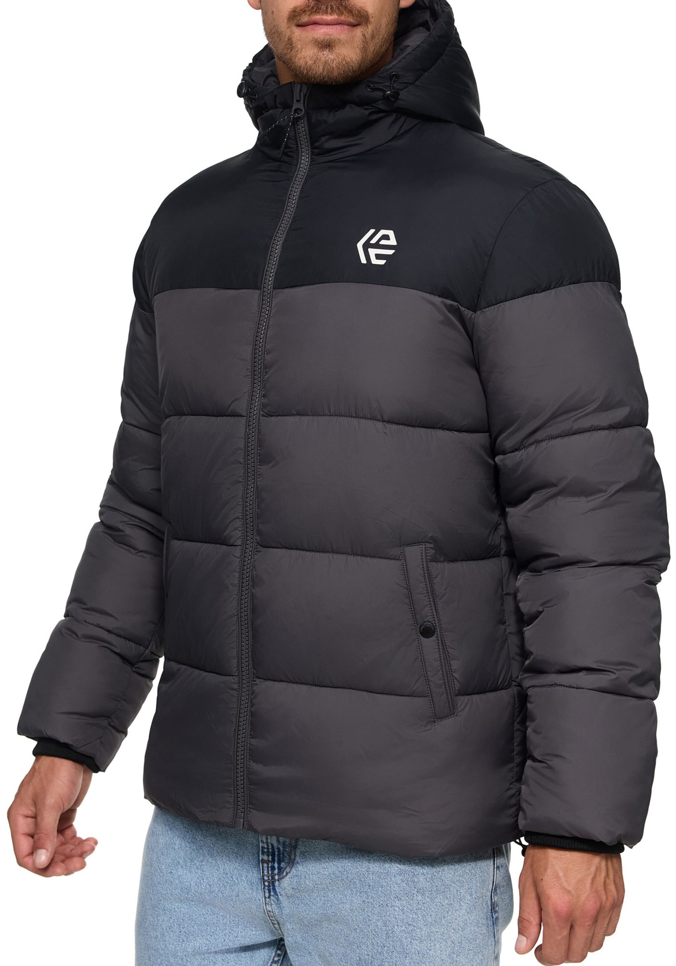 INDICODE JEANS Winter Jacket in Grey