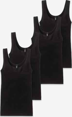 SCHIESSER Onderhemd in Zwart: voorkant