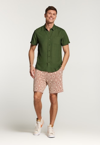 Shiwi Regular fit Overhemd 'Ethan' in Groen