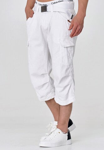 INDICODE JEANS Regular Cargobroek 'Nicolas' in Wit