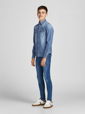 Regular fit Cămașă de la Jack & Jones Junior pe albastru