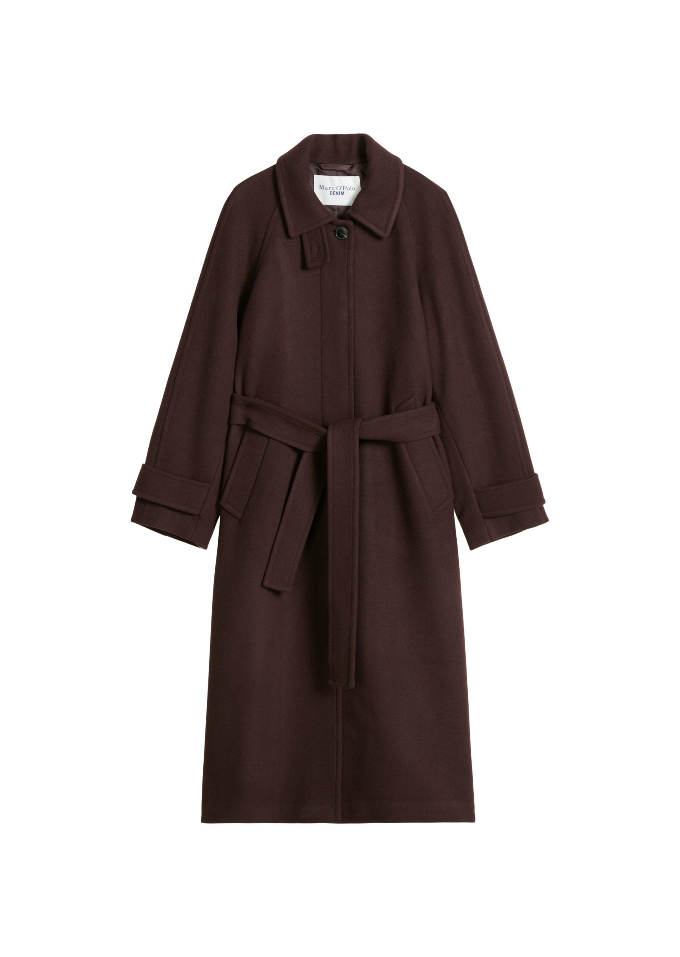 Manteau mi-saison Marc O'Polo DENIM en marron : devant