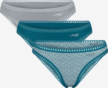 SLOGGI String ' Blue GO Crush ' in Blauw: voorkant