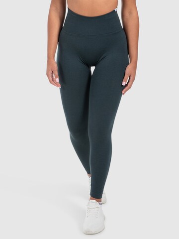 Smilodox Skinny Sporthose 'Elin' in Grün: Vorderseite