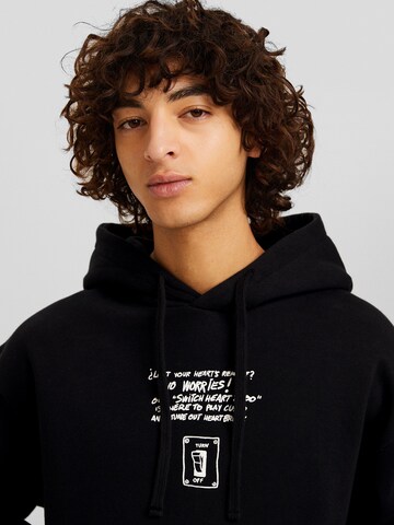 Bershka Sweatshirt in Schwarz