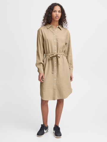 ICHI Shirt dress in Beige