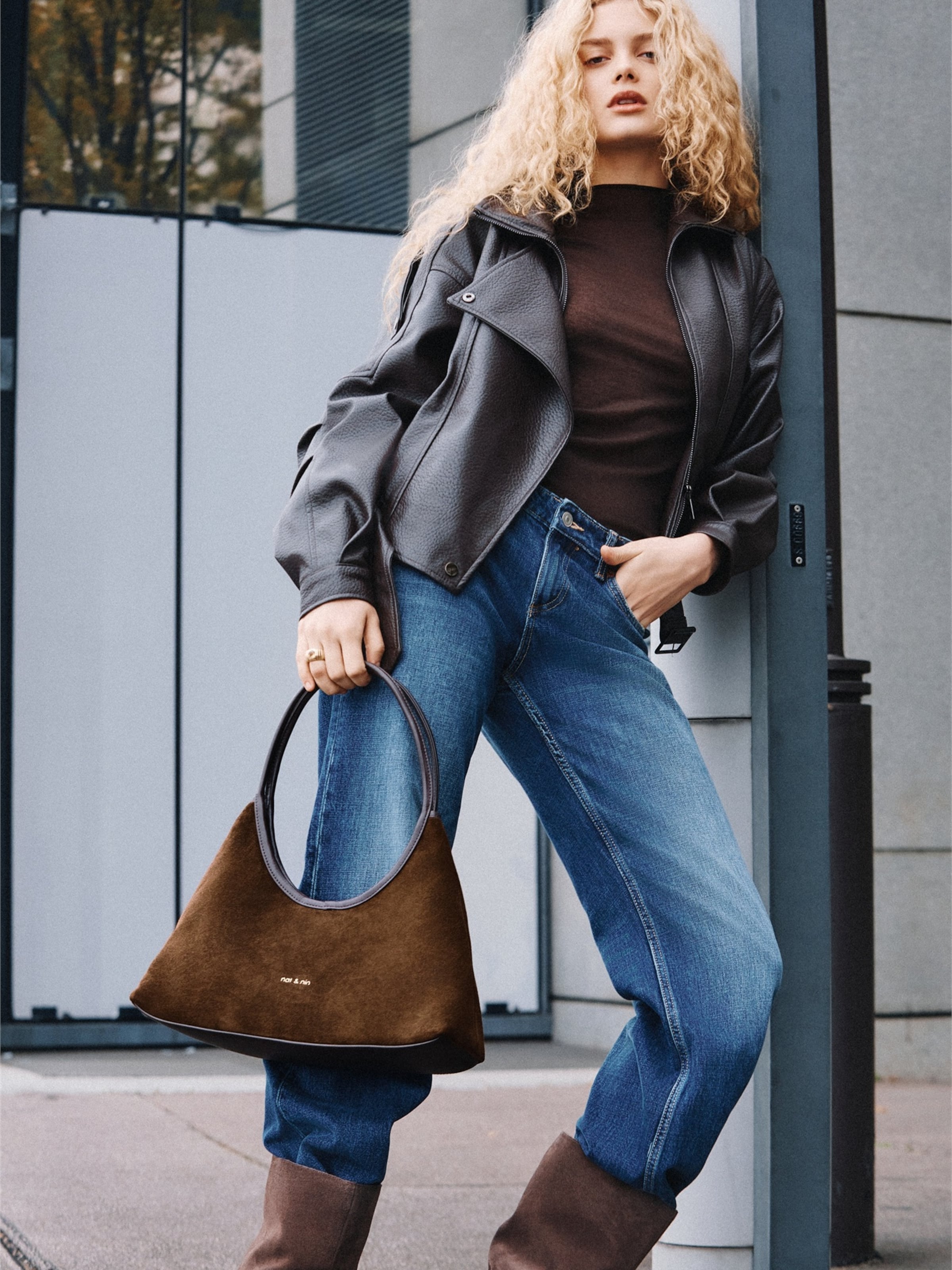 Nat&Nin Handbag 'Milo' in Brown