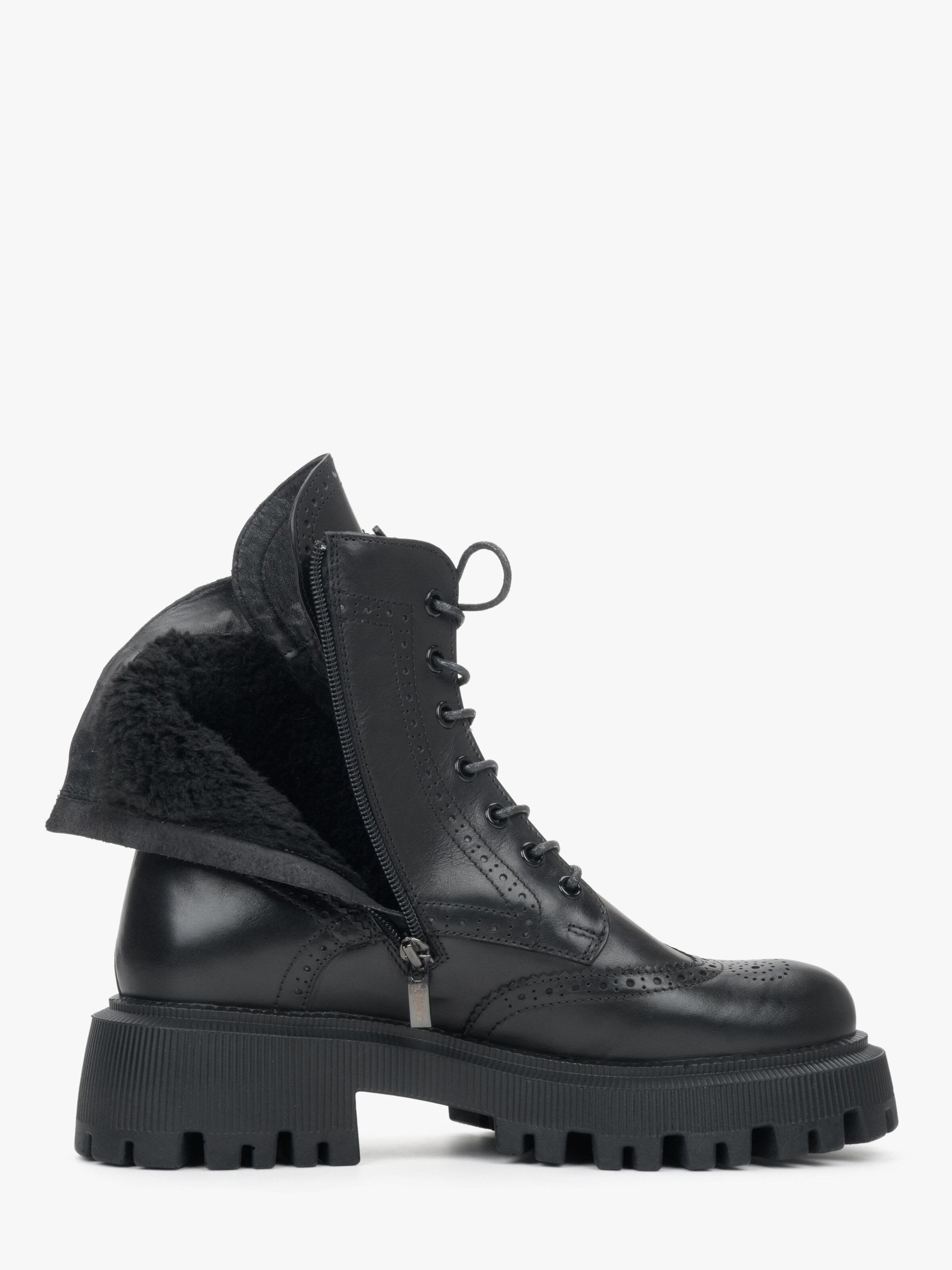 Estro Schnürstiefelette '09-2314'‌‌‌‌‌‌‌‌ in Schwarz