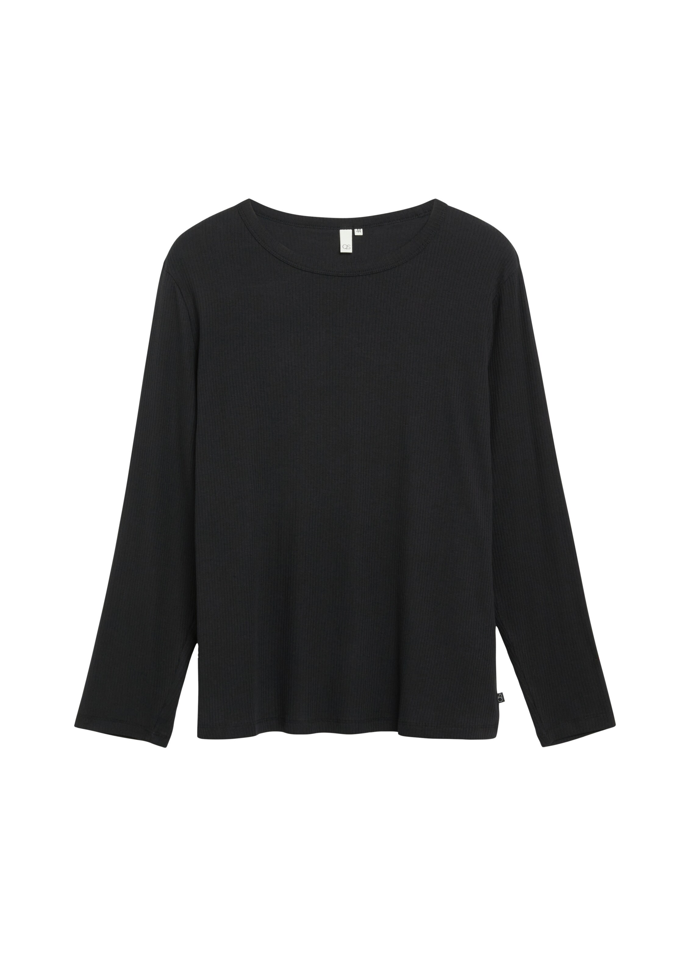 T-shirt QS en noir : devant