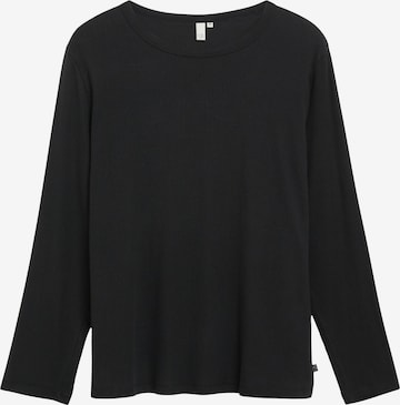 T-shirt QS en noir : devant