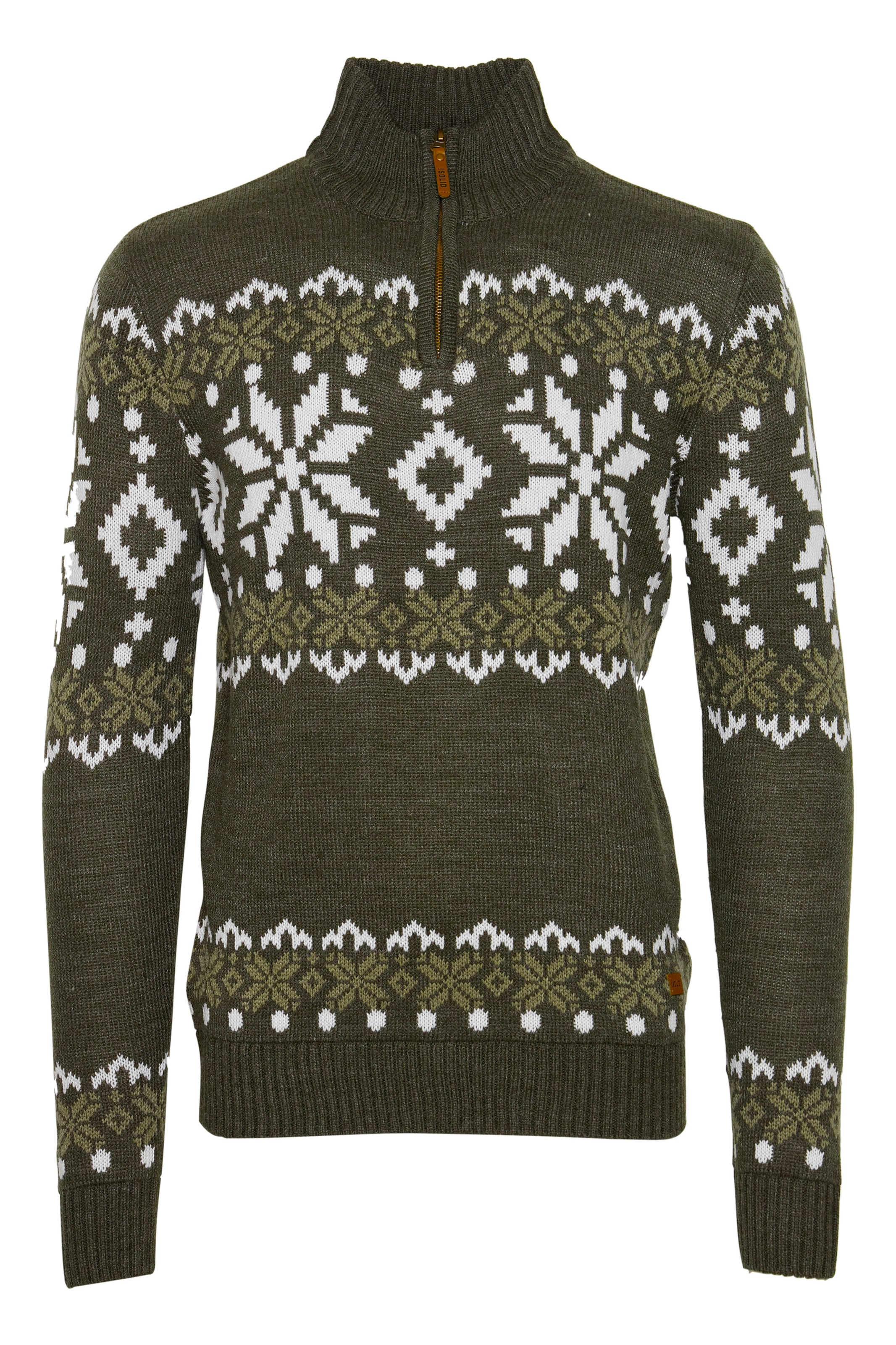 !Solid Sweater 'Norwin' in Green: front