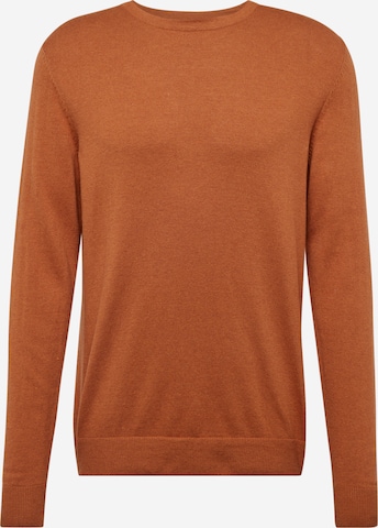 JACK & JONES Sweater 'JJEEmil' in Brown: front