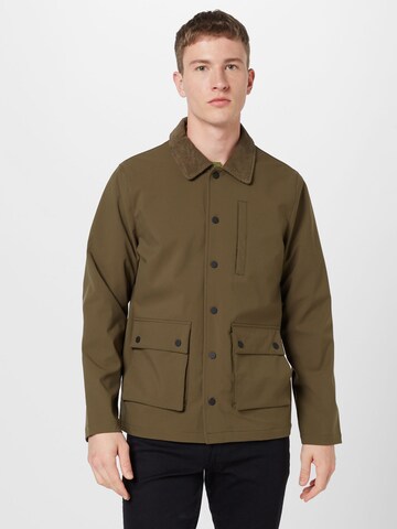 BURTON MENSWEAR LONDON Between-season jacket in Green: front