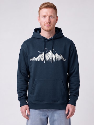 Felpa 'Mountains' di Watapparel in blu: frontale