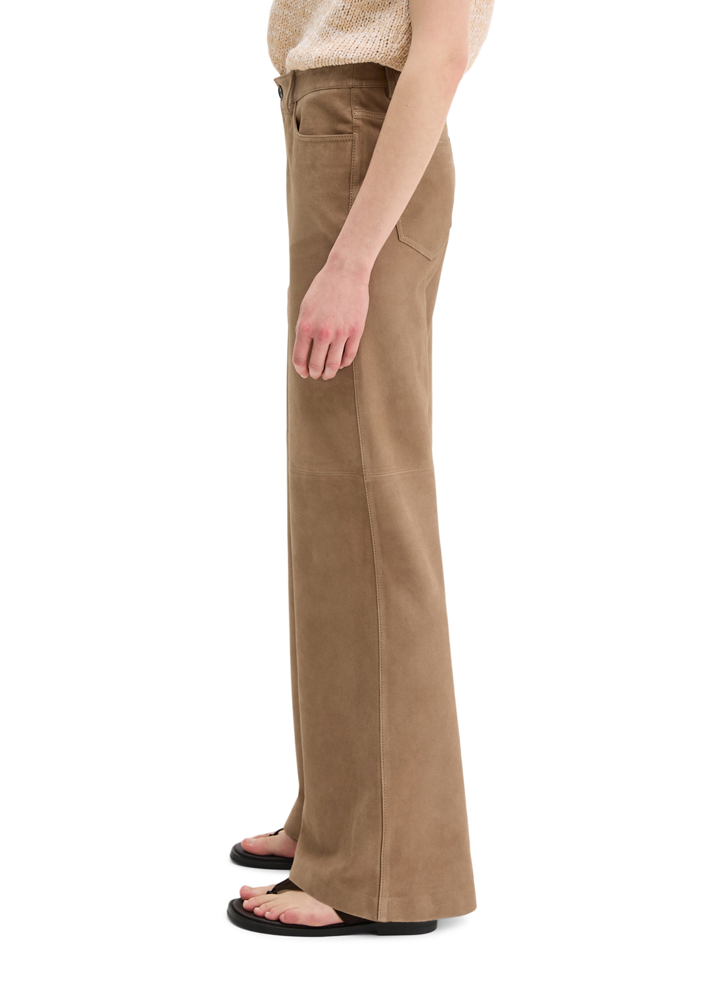 Marc O'Polo Wide leg Trousers in Brown