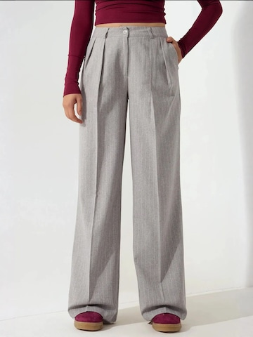 Hiccup Pleated Pants in Grey: front