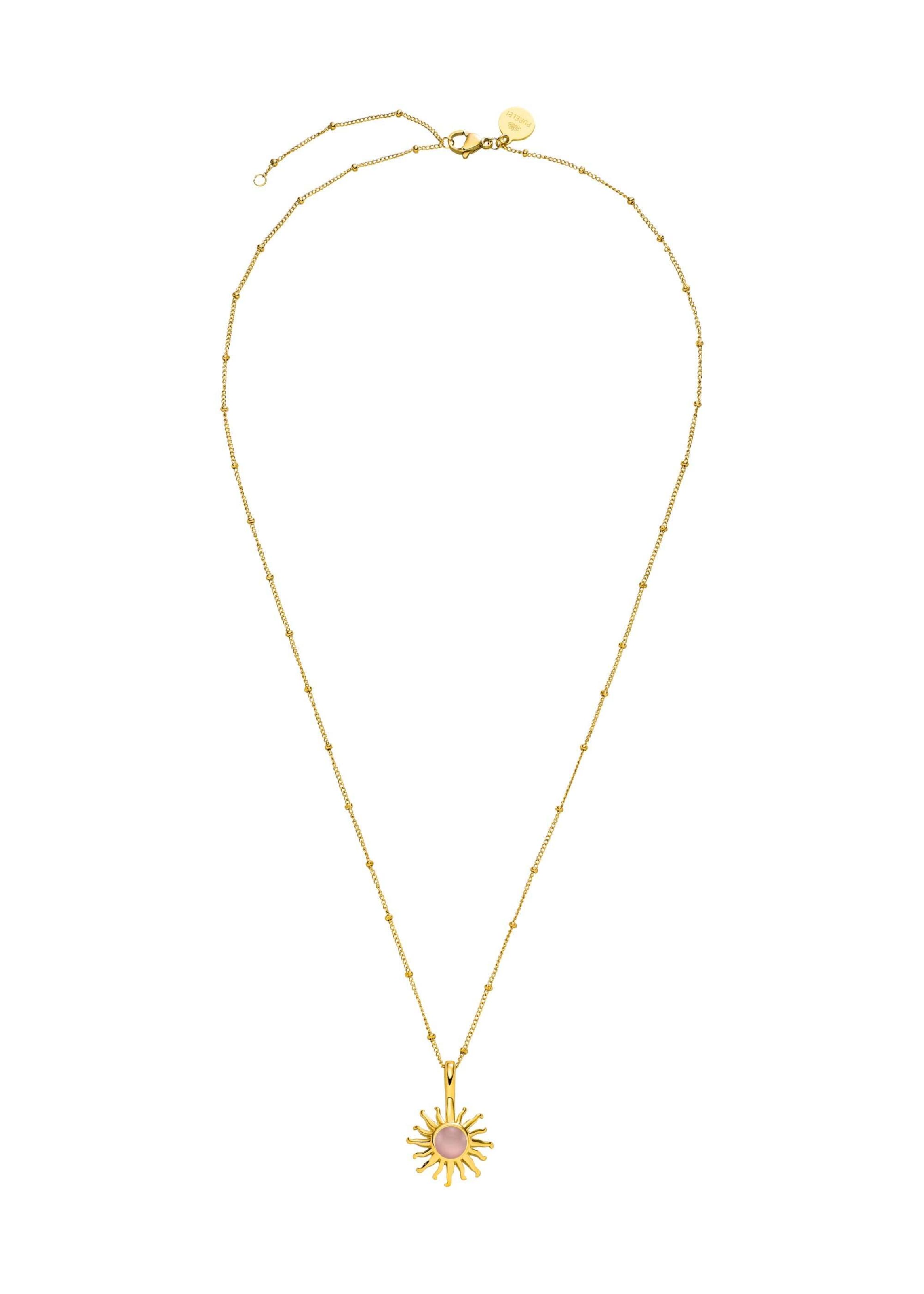 PURELEI Ketting 'Sun' in Goud: voorkant