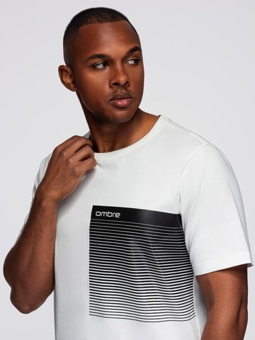 balts Ombre T-Krekls