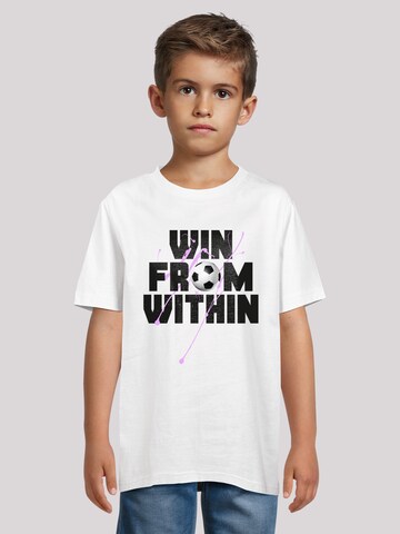 T-Shirt 'Win From Within Soccer Splash Lilac' F4NT4STIC en blanc : devant