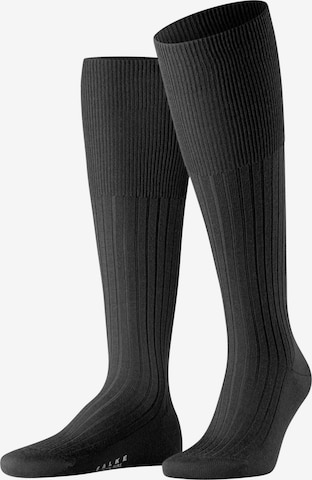 FALKE Knee High Socks 'Bristol Pure' in Black: front