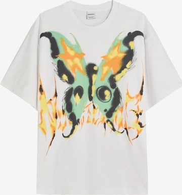 T-Shirt Bershka en blanc : devant