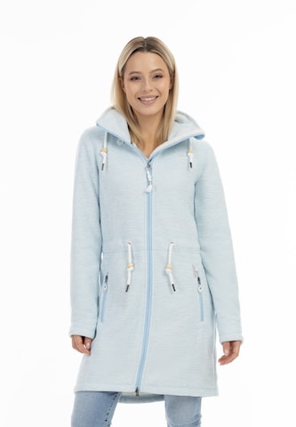 Schmuddelwedda Fleece jas 'Kawai' in Blauw: voorkant