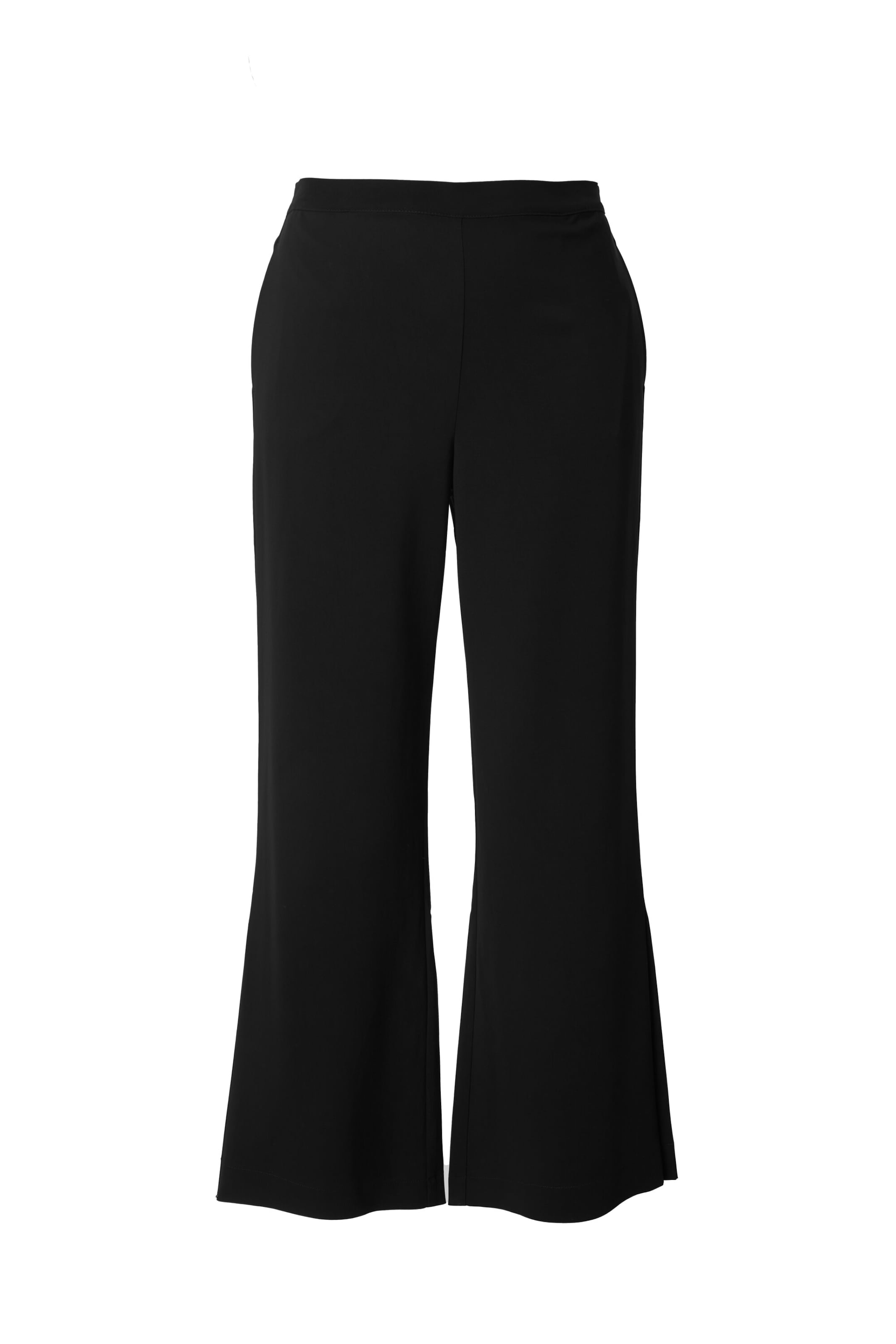 Ulla Popken Wide Leg Hose in Schwarz: Vorderseite
