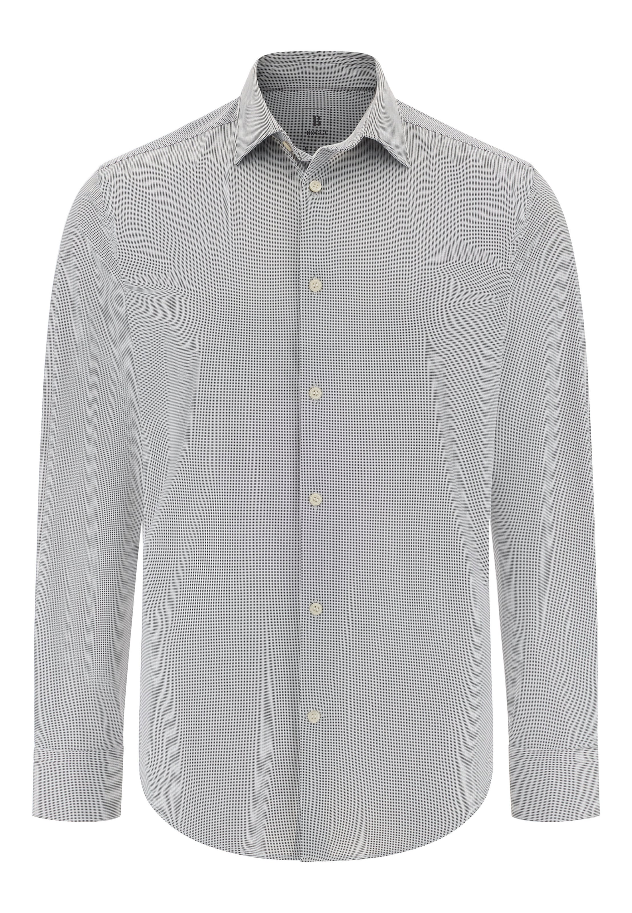 Boggi Milano Regular fit Риза в сиво: отпред
