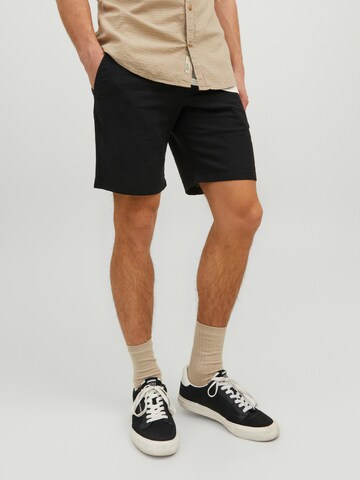 JACK & JONES Regular Chinobukse 'Dave' i svart: forside