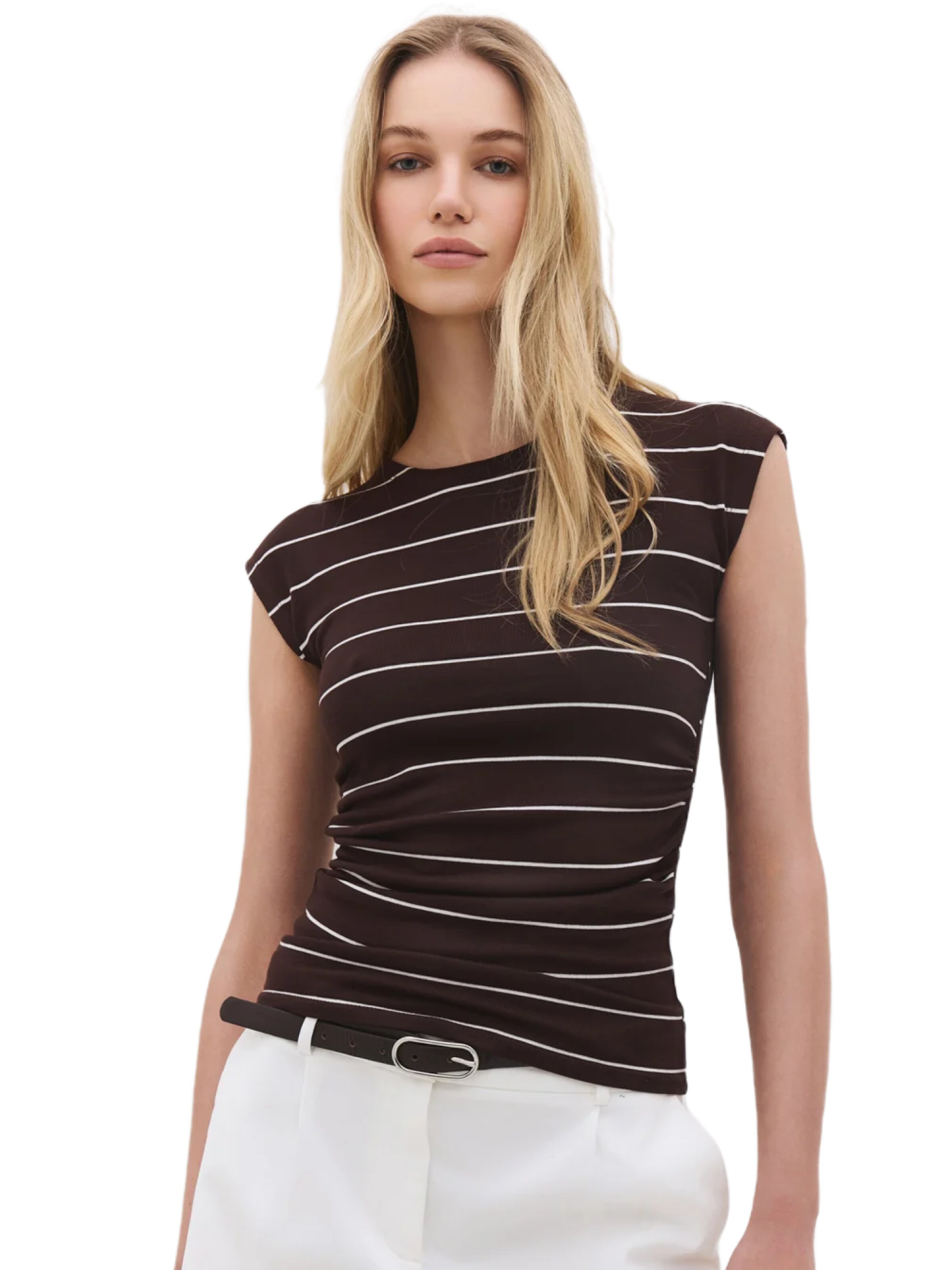 T-shirt No Matter What en marron : devant