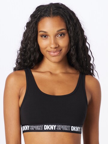 DKNY Performance Bralette Sports Bra in Black: front