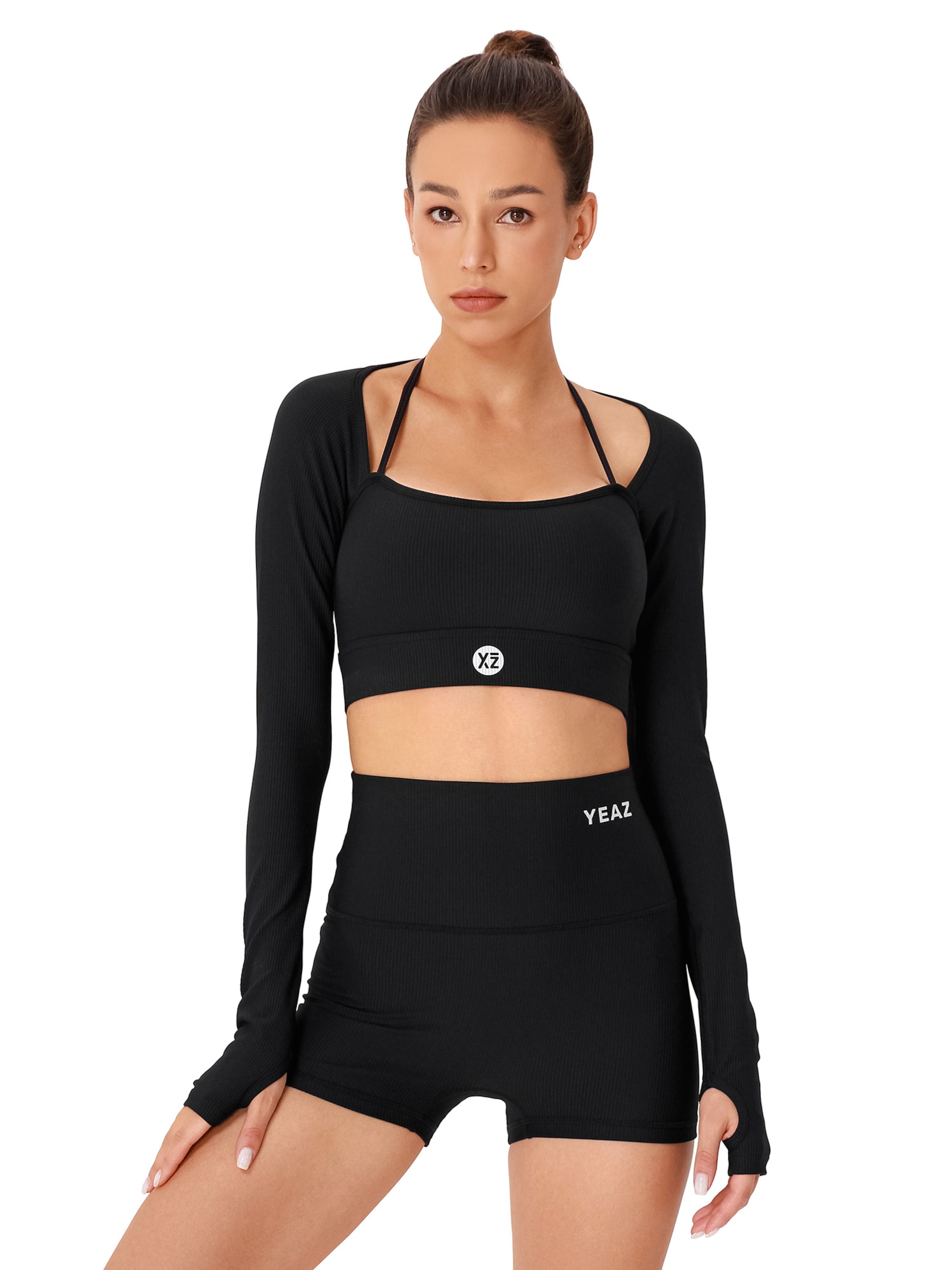 YEAZ Функциональная футболка 'Club Level' в Черный: спереди