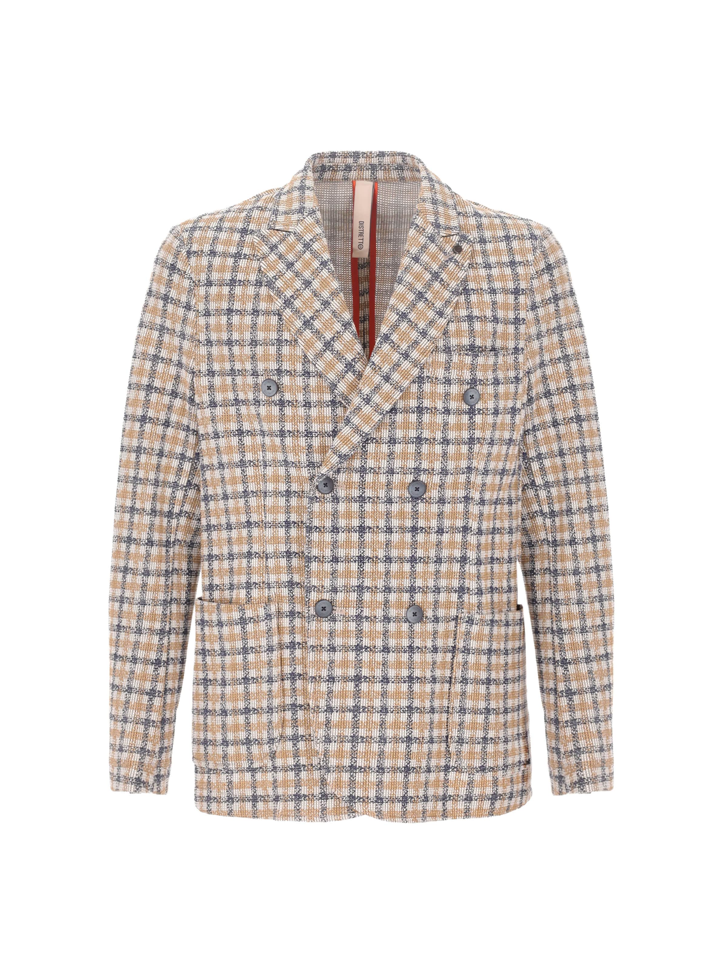 Distretto12 - Ajuste estrecho Chaqueta saco 'Devon' en blanco: frente