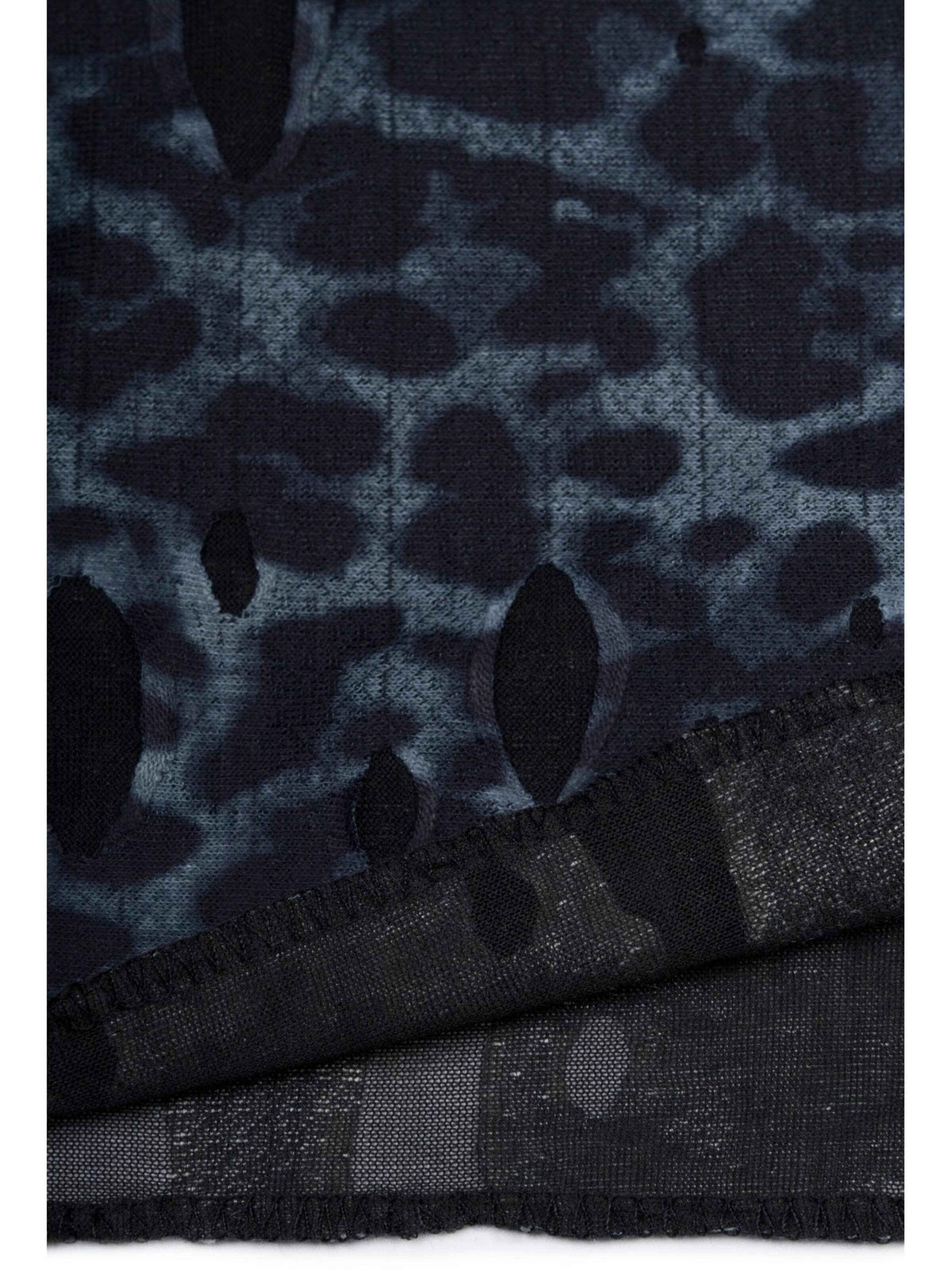 styleBREAKER Schlauchschal 'Destroyed Loop mit Camouflage Muster'‌ in Schwarz