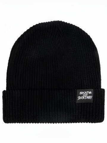 THRASHER Mütze 'SKATEGOAT/SKATE AND DESTROY' in Schwarz: Vorderseite