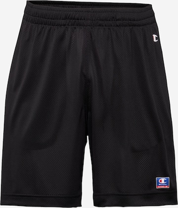 Regular Pantaloni sport de la Champion Authentic Athletic Apparel pe negru: față